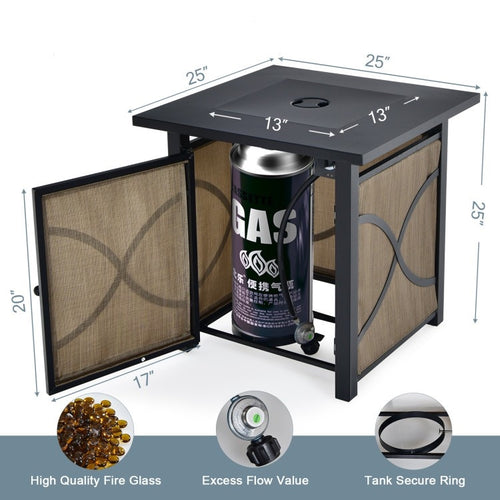 40,000 BTU Portable LP Gas Propane Fire Pit Table *