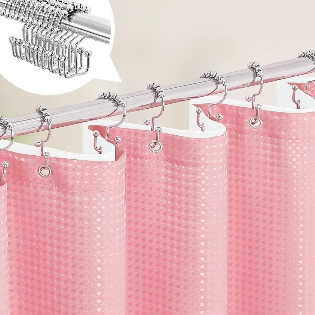 72"W x 72"H Waffle Textured 3 in 1 Shower Curtain Set