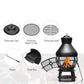 Portable Black Rustic Iron Wood Burning Chiminea Fire Pit