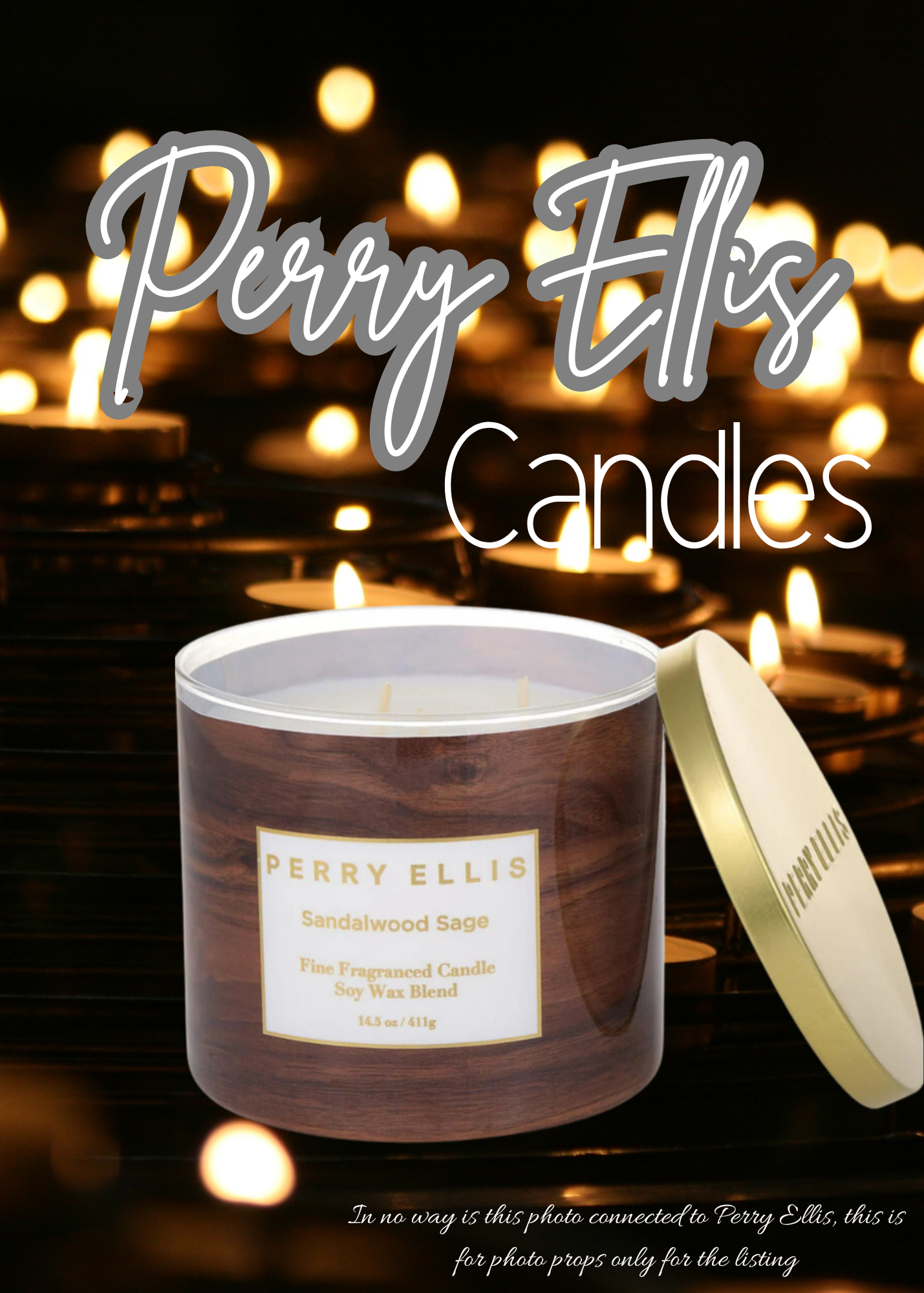 Perry Ellis Sandalwood Sage Scented Candle 14.5 oz by Perry Ellis