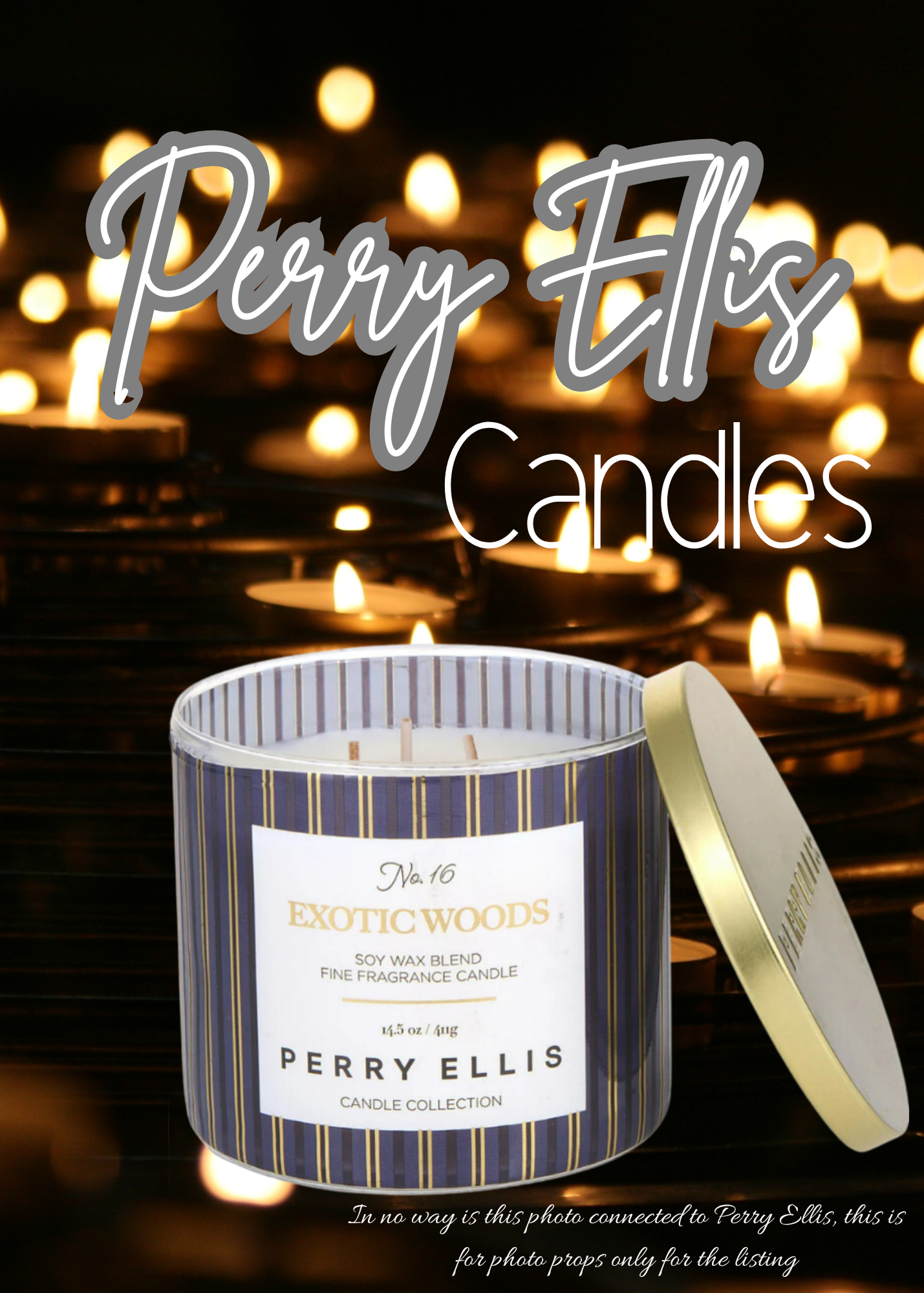 Perry Ellis Exotic Woods Scented Candle 14.5 oz by Perry Ellis