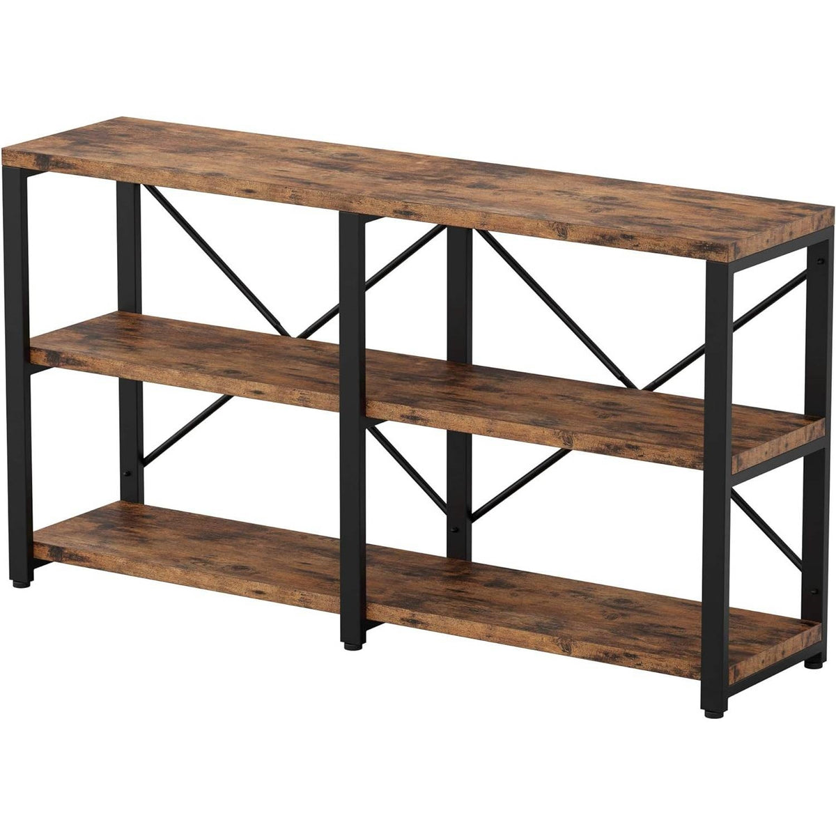 Industrial Farmhouse Metal Wood TV Stand for TV up to 65-inch