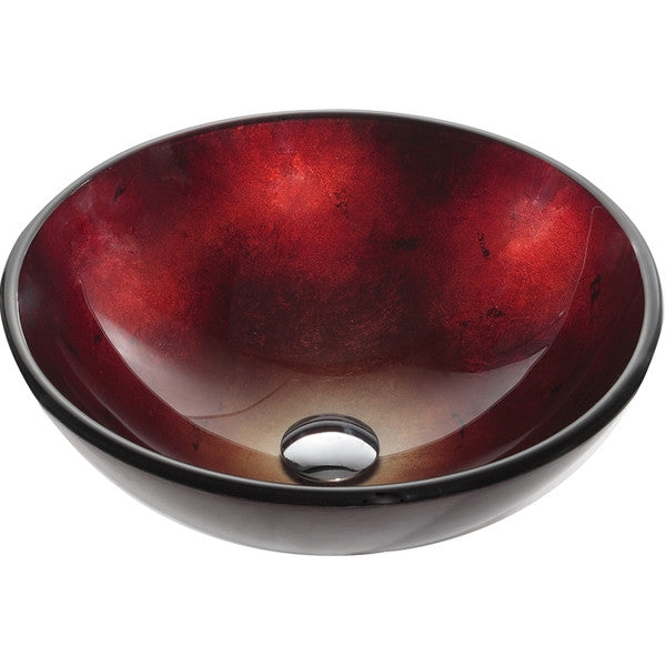 Round Tempered Glass Vessel Bathroom Sink