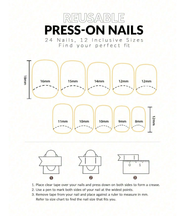 Christmas Gnomie 24 PC Short Square Press On False Nail Set