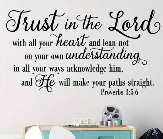 Inspirational Trust In The Lord Wall Sticker | Removable Self-Adhesive Decal