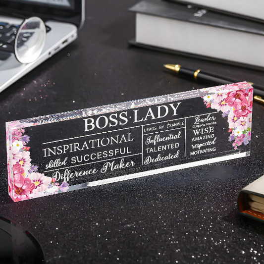 Women's Inspirational Acrylic Desk Gift Decoration for Boss Appreciation