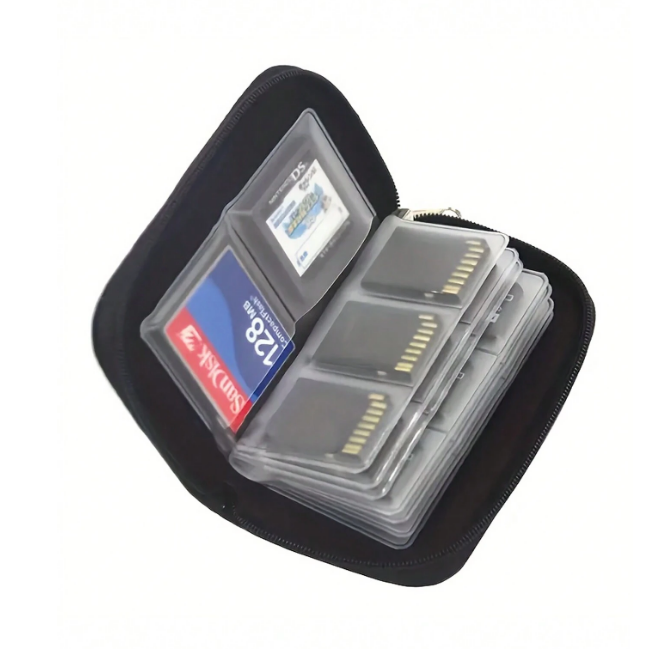 Compact (Small) Memory Card PVC Storage Bag, Great for SD & CF Cards