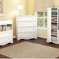 White Wood Baby Diaper Changing Table with 2 Drawers