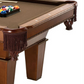 7Ft Brown Wool Cloth Top Pool Table with 2 Cues and Billiards Balls