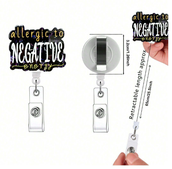 Retractable Reel Badge Holders with Clip for Healthcare Workers