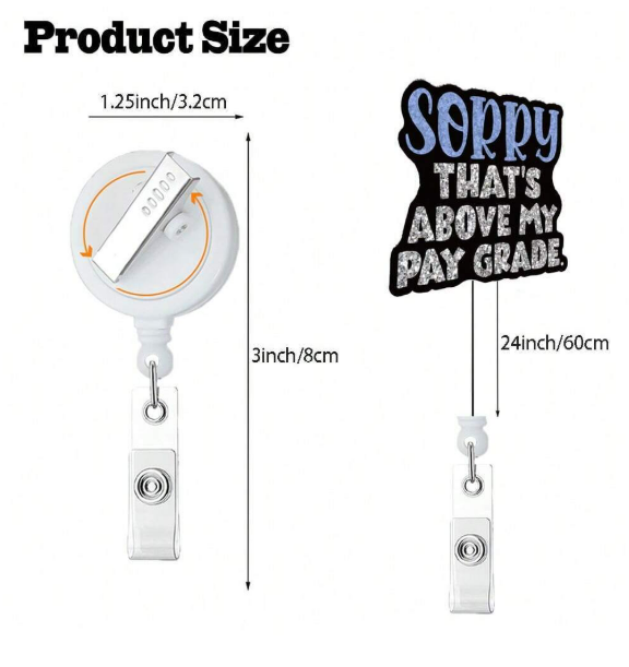 Retractable Reel Badge Holders with Clip for Healthcare Workers