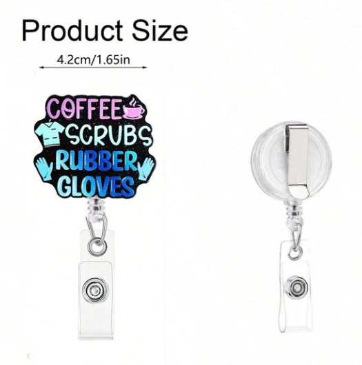 Retractable Reel Badge Holders with Clip for Healthcare Workers