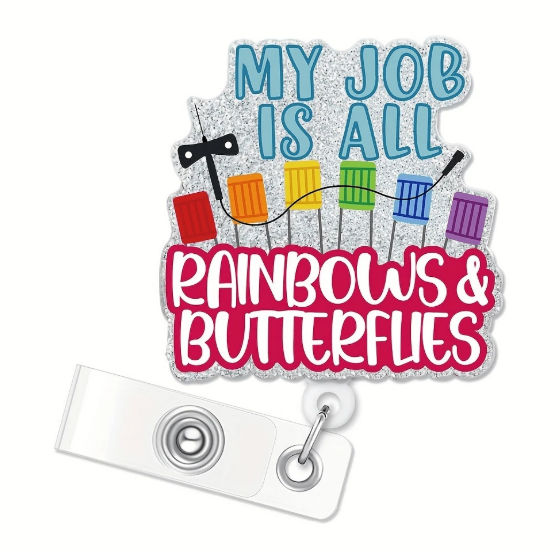 Retractable Reel Badge Holders with Clip for Healthcare Workers