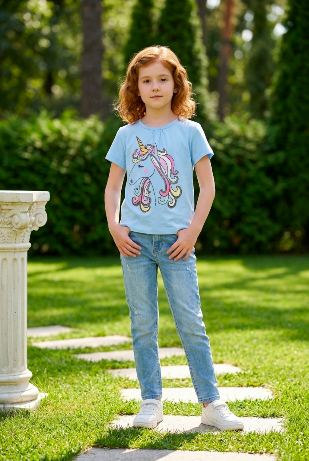 Children's Unicorn Graphic Short Sleeve Tee