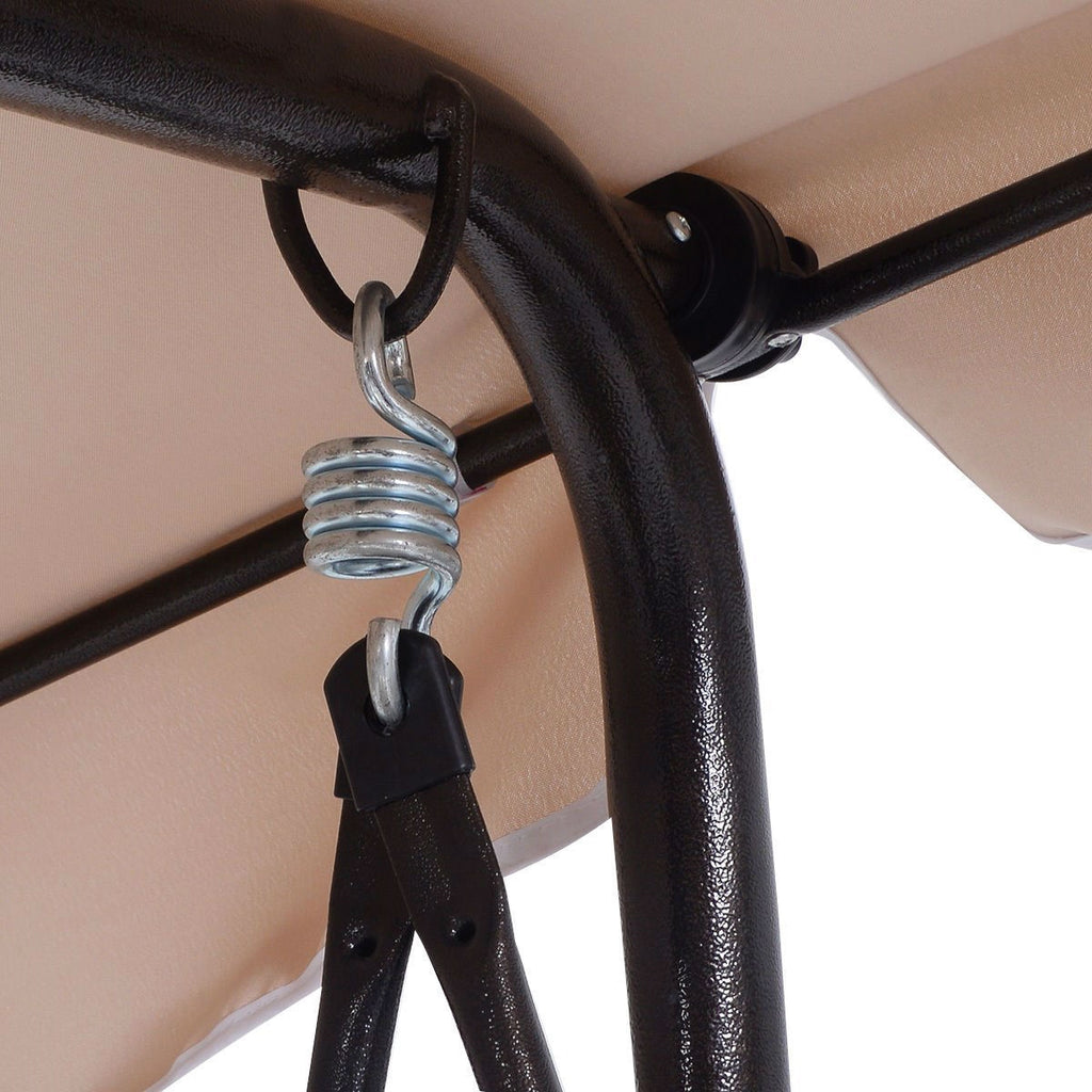 Outdoor 3-Person Canopy Swing for Porch Patio or Deck *