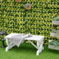 Outdoor Farmhouse Fir Wood 2-Person Garden Bench in White Finish *