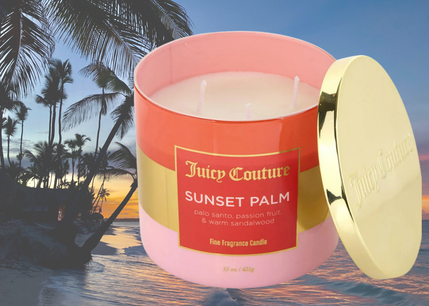 Juicy Couture Sunset Palm Candle 14.5 oz by Juicy Couture