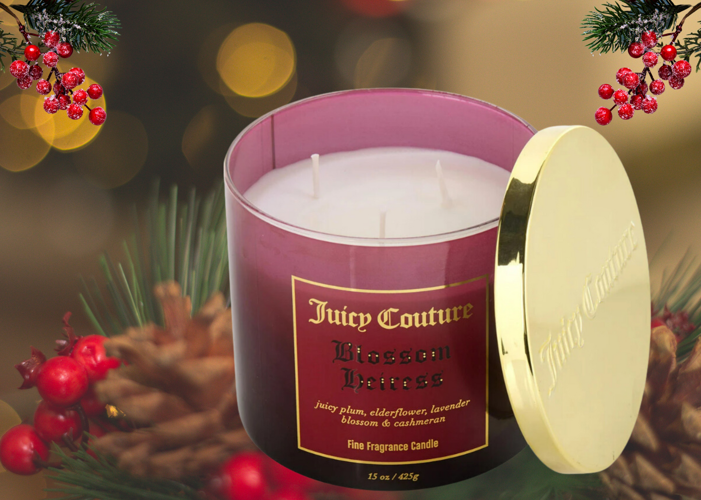 Juicy Couture Blossom Heiress Candle 14.5 oz by Juicy Couture