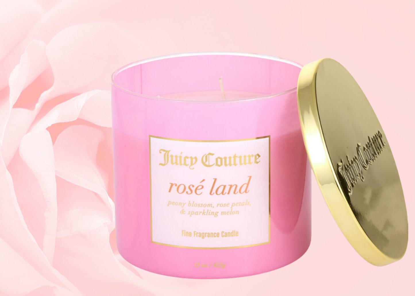 Juicy Couture Rose Land Candle 14.5 oz by Juicy Couture