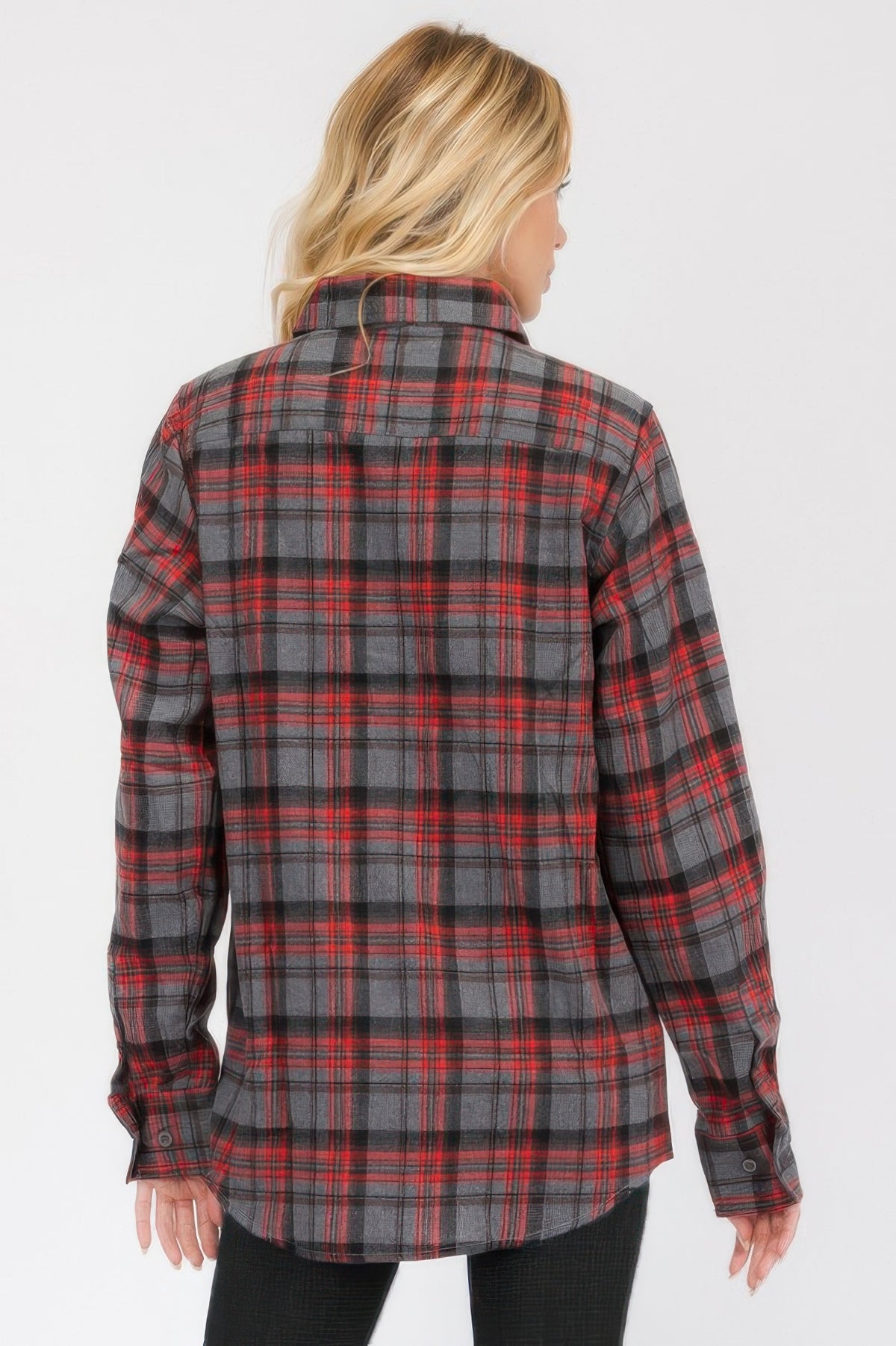 Full Size Oversized Plaid Flannel