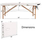 White Adjustable Portable Massage Folding Table