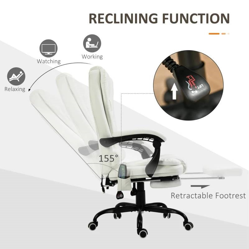 7 Mode Vibrating High Back Executive Massage Adjustable Office Chair