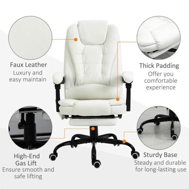 7 Mode Vibrating High Back Executive Massage Adjustable Office Chair