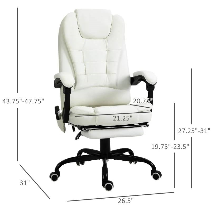 7 Mode Vibrating High Back Executive Massage Adjustable Office Chair
