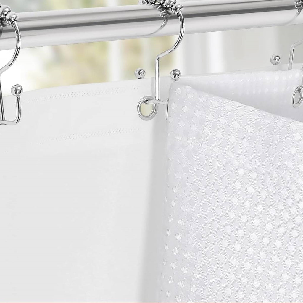 72"W x 72"H Waffle Textured 3 in 1 Shower Curtain Set