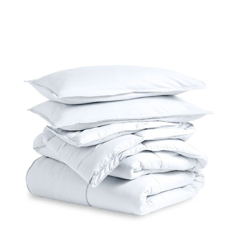 Super Soft Microfiber Down Alternative Comforter Set White
