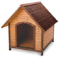 Medium 30-inch Solid Wood Dog House with Waterproof Shingle Roof