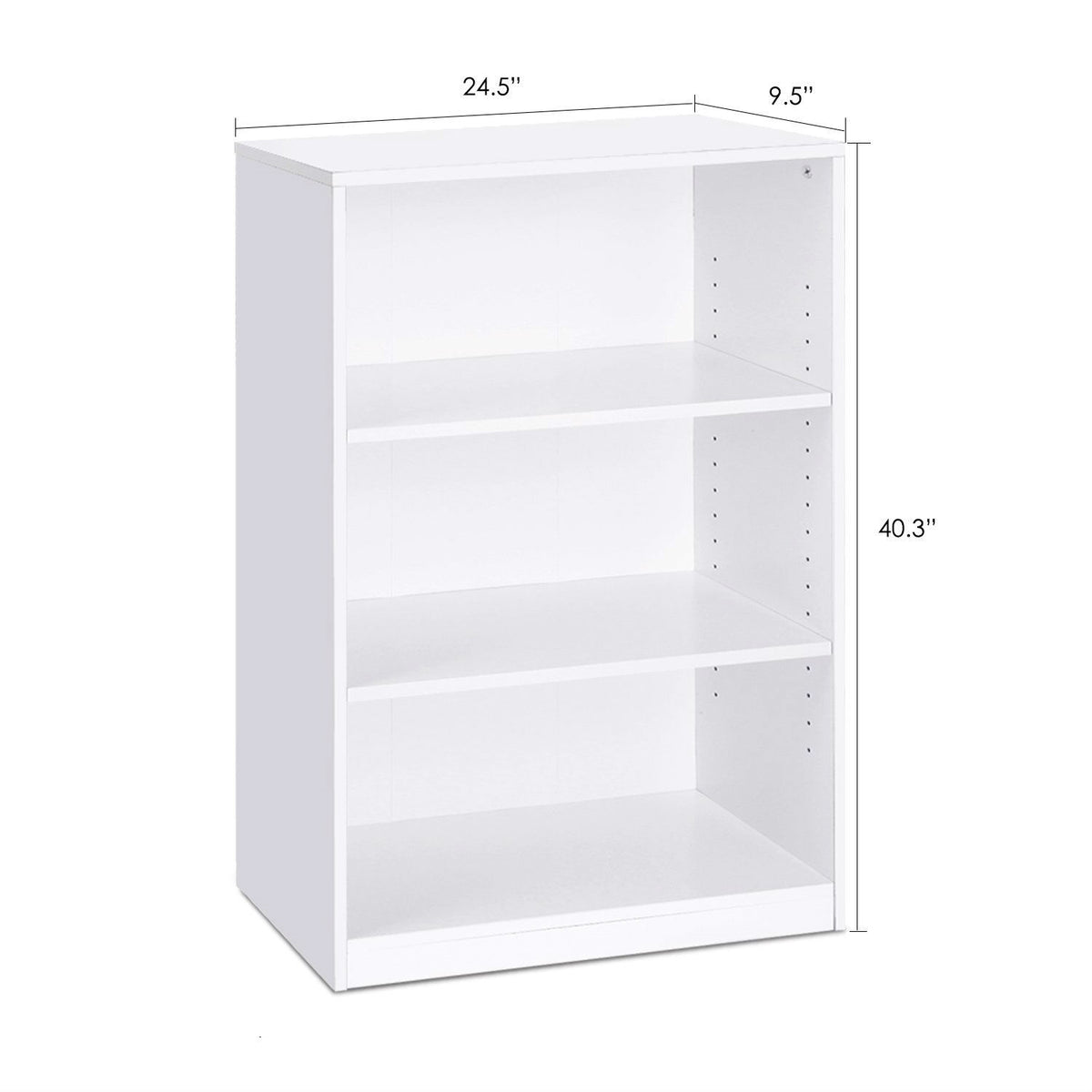 Modern 3-Shelf Bookcase