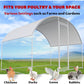 9.8 Ft x 6.6 Ft Outdoor Metal Chicken Coop with Dome Roof and Waterproof Cover