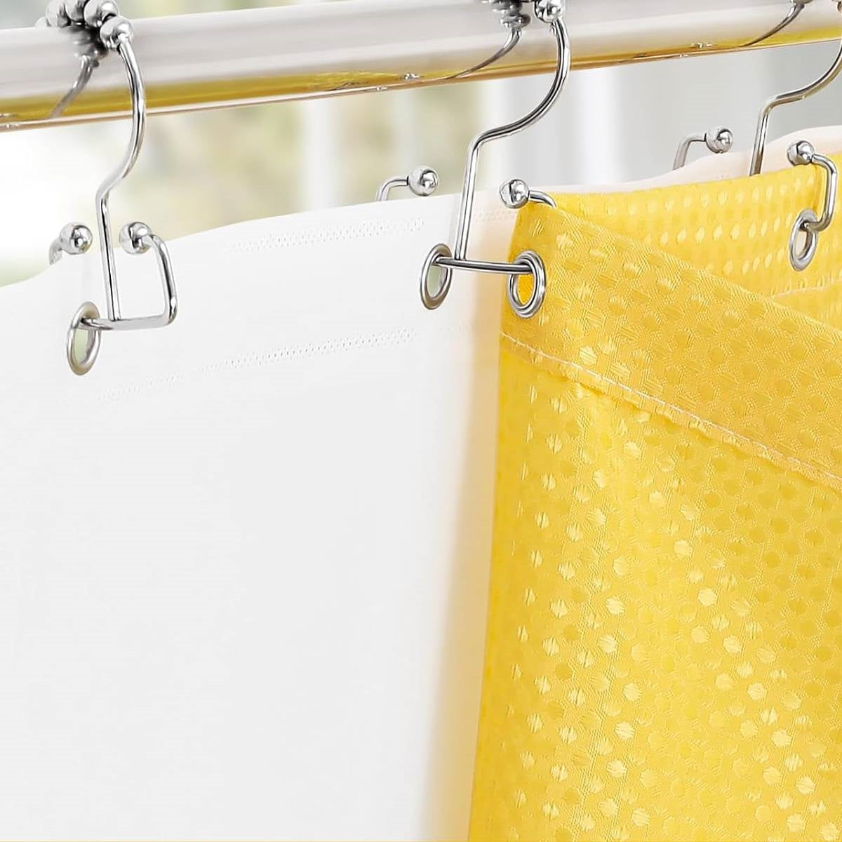 72"W x 72"H Waffle Textured 3 in 1 Shower Curtain Set