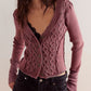 V-Neck Button Up Cropped Cardigan