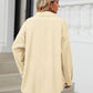 Collared Neck Long Sleeve Dropped Shoulder Shirt