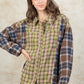 Plaid Collared Neck Button Up Long Sleeve Shirt