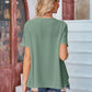 Eyelet Open Front Short Sleeve Cover Up