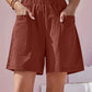 Full Size Pocketed Elastic Waist Shorts