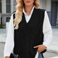 Cable Knit V-Neck Sweater Vest