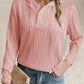 Textured Long Sleeve Hoodie