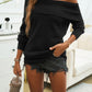 Devine Off-Shoulder Long Sleeve Sweater