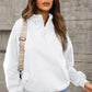 Quarter Zip Dropped Shoulder Sweatshirt