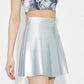 Ruched Mini Skirt with Zipper