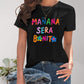 Full Size Letter Graphic Round Neck Short Sleeve T-Shirt