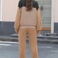 Color Block Dropped Shoulder Top and Pants Set