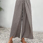 Tied Printed Wide Leg Pants
