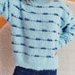 Striped Round Neck Long Sleeve Sweater