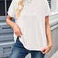 Lovelet Round Neck Short Sleeve Rib T-Shirt