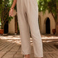 Beautiful Bea Ruched Half Elastic Waist Pants